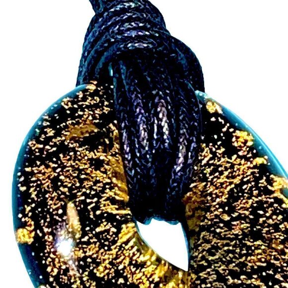 Antica Murrina hand crafted Venetian Glass serpentine pendant necklace - Picture 3 of 11